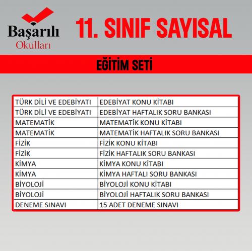 11. SINIF SAYISAL EĞİTİM SETİ