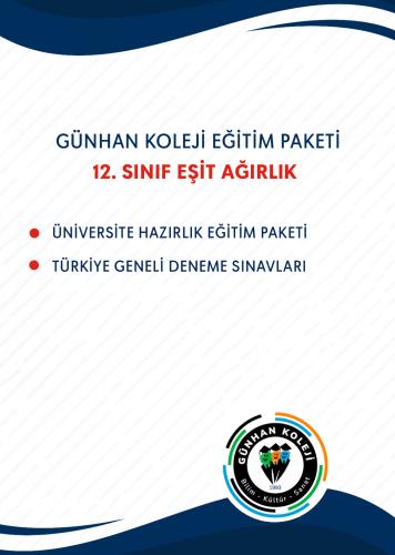 12.SINIF EŞİT-AĞIRLIK EĞİTİM SETİ