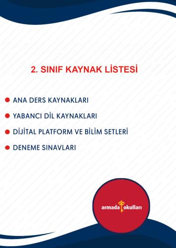 2.SINIF EĞİTİM SETİ (ARMADA KOLEJİ - BEŞİKTAŞ KAMPÜSÜ)