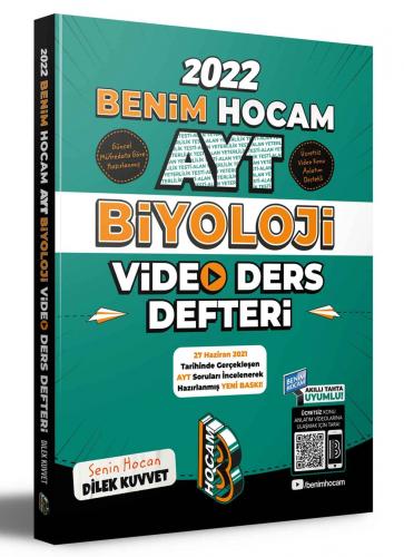 2022 AYT Biyoloji Video Ders Defteri (Konu Anlatım) Benim Hocam Yayınl 2022 AYT Biyoloji Video Ders Defteri (Konu Anlatım) Benim Hocam Yayınl