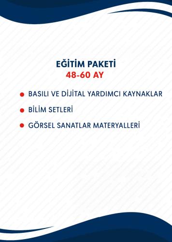48-60 AY (4 YAŞ) EĞİTİM SETİ (TARHAN KOLEJİ-FLORYA KAMPÜSÜ) 48-60 AY (4 YAŞ) EĞİTİM SETİ (TARHAN KOLEJİ-FLORYA KAMPÜSÜ)