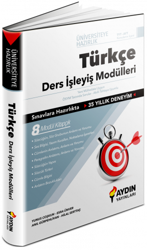 TYT AYT Türkçe Ders İşleyiş Modülleri Aydın Yayınları