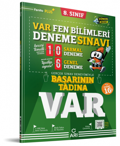 8. Sınıf VAR Fen Bilimleri Deneme Sınavı Arı Yayıncılık