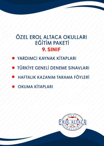 9.SINIF EĞİTİM SETİ (EROL ALTACA-SARIYER KAMPÜSÜ)