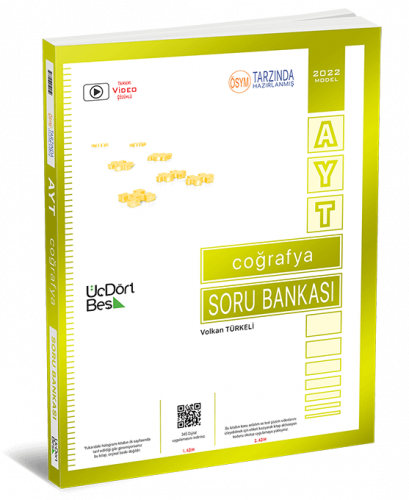 AYT Coğrafya Soru Bankası 2022 Üç Dört Beş Yayınları AYT Coğrafya Soru Bankası 2022 Üç Dört Beş Yayınları