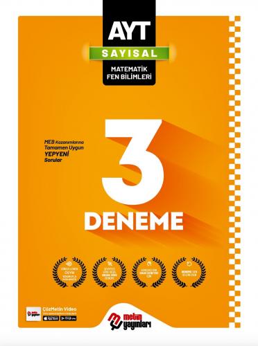AYT Sayısal 3 Deneme Metin Yayınları AYT Sayısal 3 Deneme Metin Yayınları