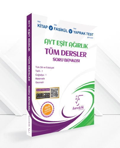 AYT Tüm Dersler Soru Bankası (Eşit Ağırlık) Karekök Yayınları AYT Tüm Dersler Soru Bankası (Eşit Ağırlık) Karekök Yayınları