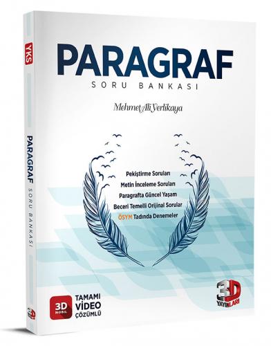 3D TYT Paragraf Soru Bankası Tamamı Video Çözümlü Mehmet Ali Yerlikaya