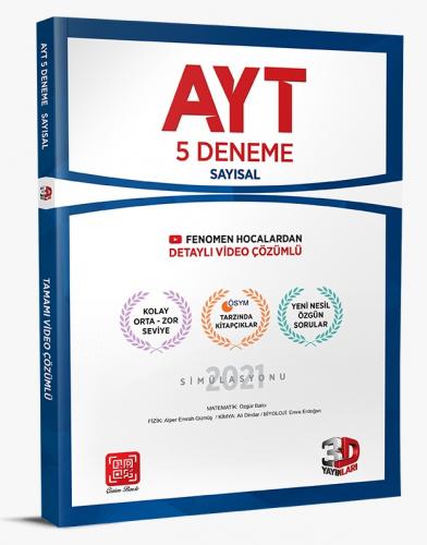 3D Yayınları AYT 5'li Sayısal Deneme Tamamı Video Çözümlü 3D Yayınları AYT 5'li Sayısal Deneme Tamamı Video Çözümlü