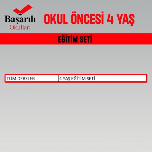 OKUL ÖNCESİ 4 YAŞ EĞİTİM SETİ