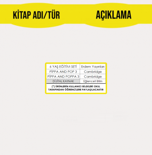 OKUL ÖNCESİ 6 YAŞ EĞİTİM SETİ