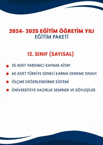 12.SINIF SAYISAL EĞİTİM SETİ