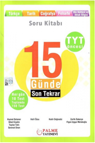 TYT 15 Günde Son Tekrar Sözel Palme Yayınları