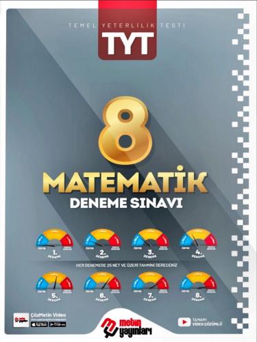 TYT Matematik 8 Deneme Sınavı Metin Yayınları TYT Matematik 8 Deneme Sınavı Metin Yayınları