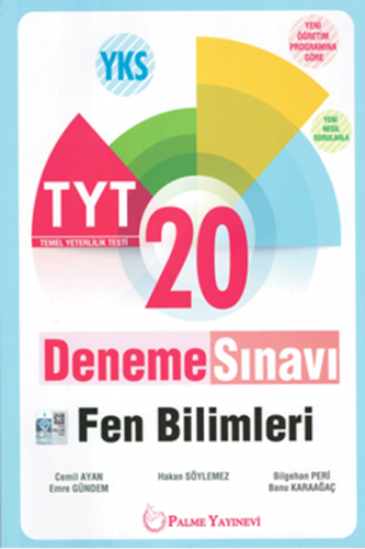 Yks TYT Fen Bilimleri 20 Deneme Sınavı Palme Yayınları